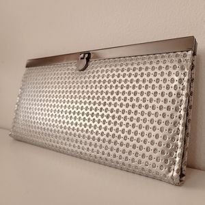 Sparkling Gemstone Silver Wallet/Clutch